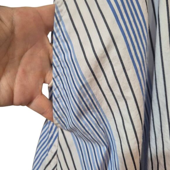 Free Assembly Women's Baby Blue, White & Black Cotton A-Line Drawstring Skirt w - Picture 7 of 11